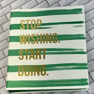 American Crafts Memory Planner Binder Office Stripes 7.75 x 8.75 x 1.68 inches